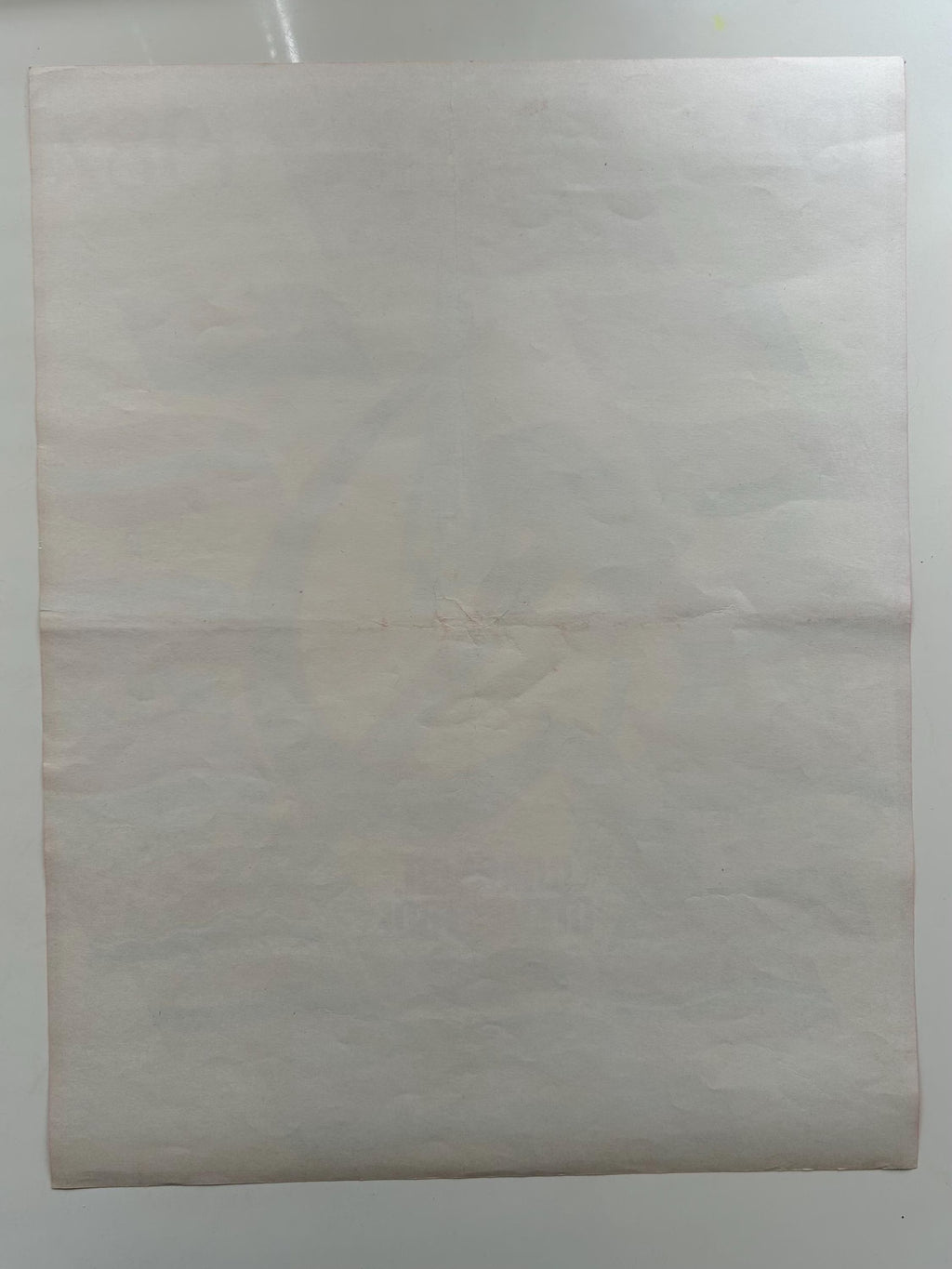 White paper on a white background