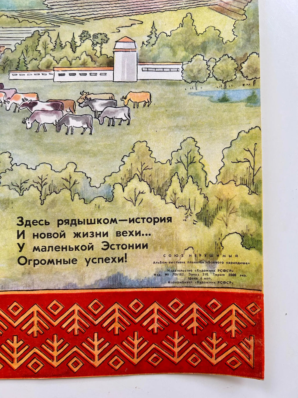 Original 1982 Soviet Estonian SSR Poster – artist V. I. Kyunnap