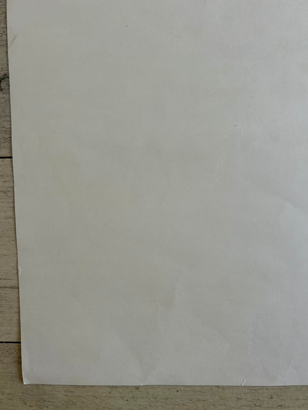 Plain white sheet of paper on a wooden surface